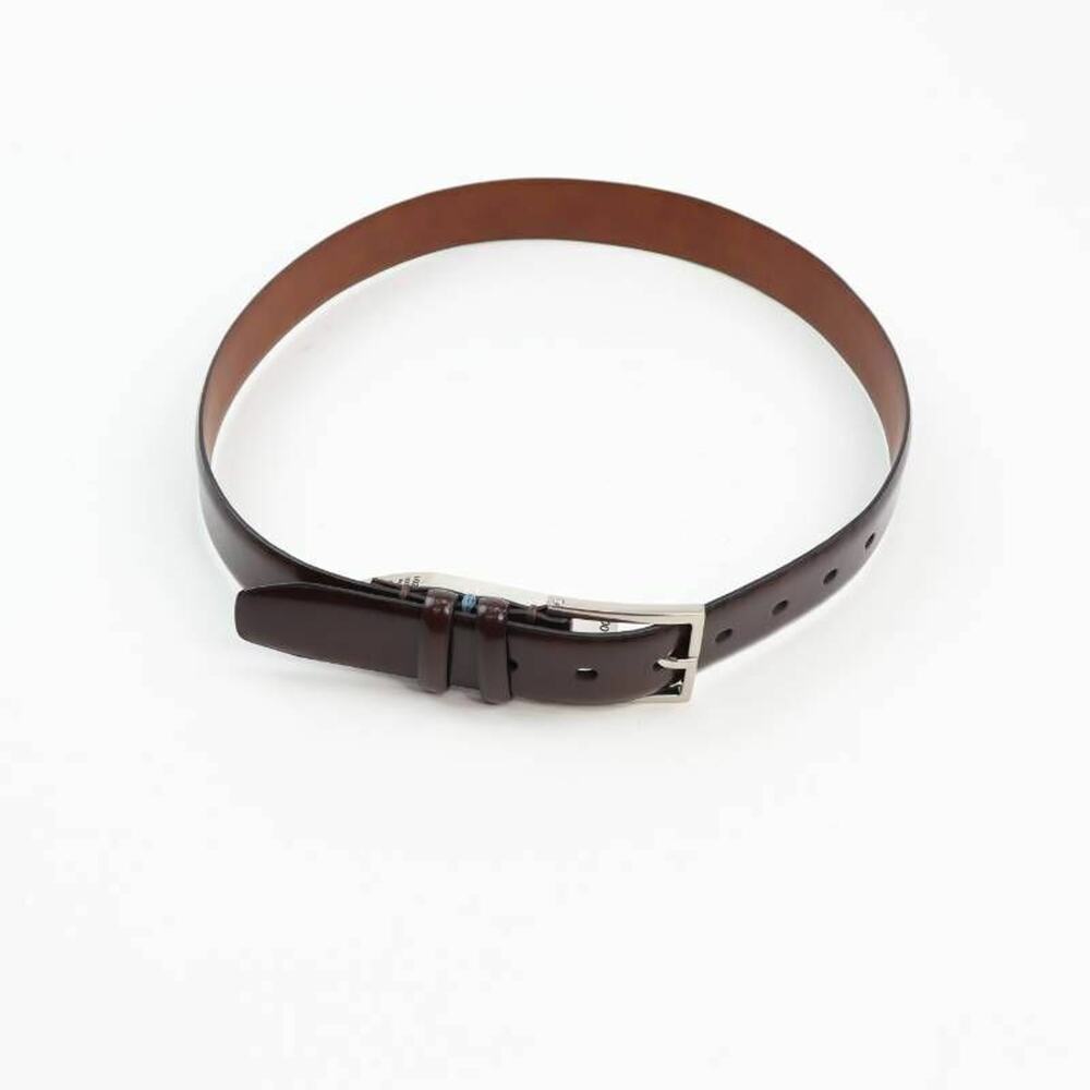 Randa Accessories Mens Double Loop Dress Belt Brown Leather Career S 30-32 New